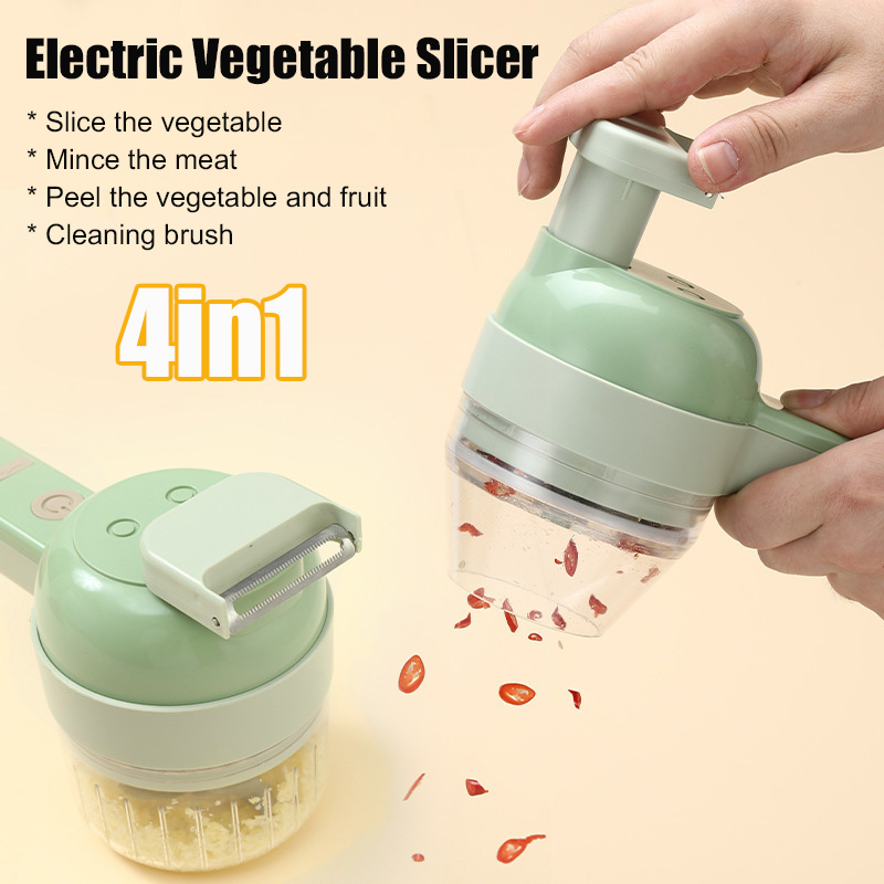 Meat Grinder Attachment - 4in1 قطاعة الخضراوات الكهربائية المنزل المحمولة