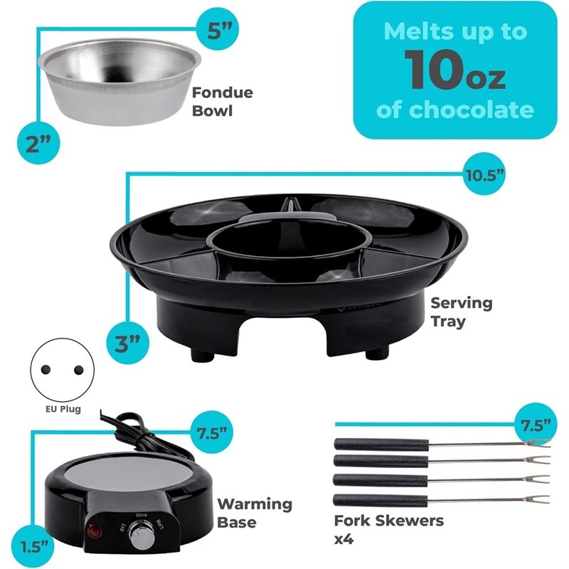Fondue Set Electric - طقم وعاء فوندو كهربائي مع تحكم