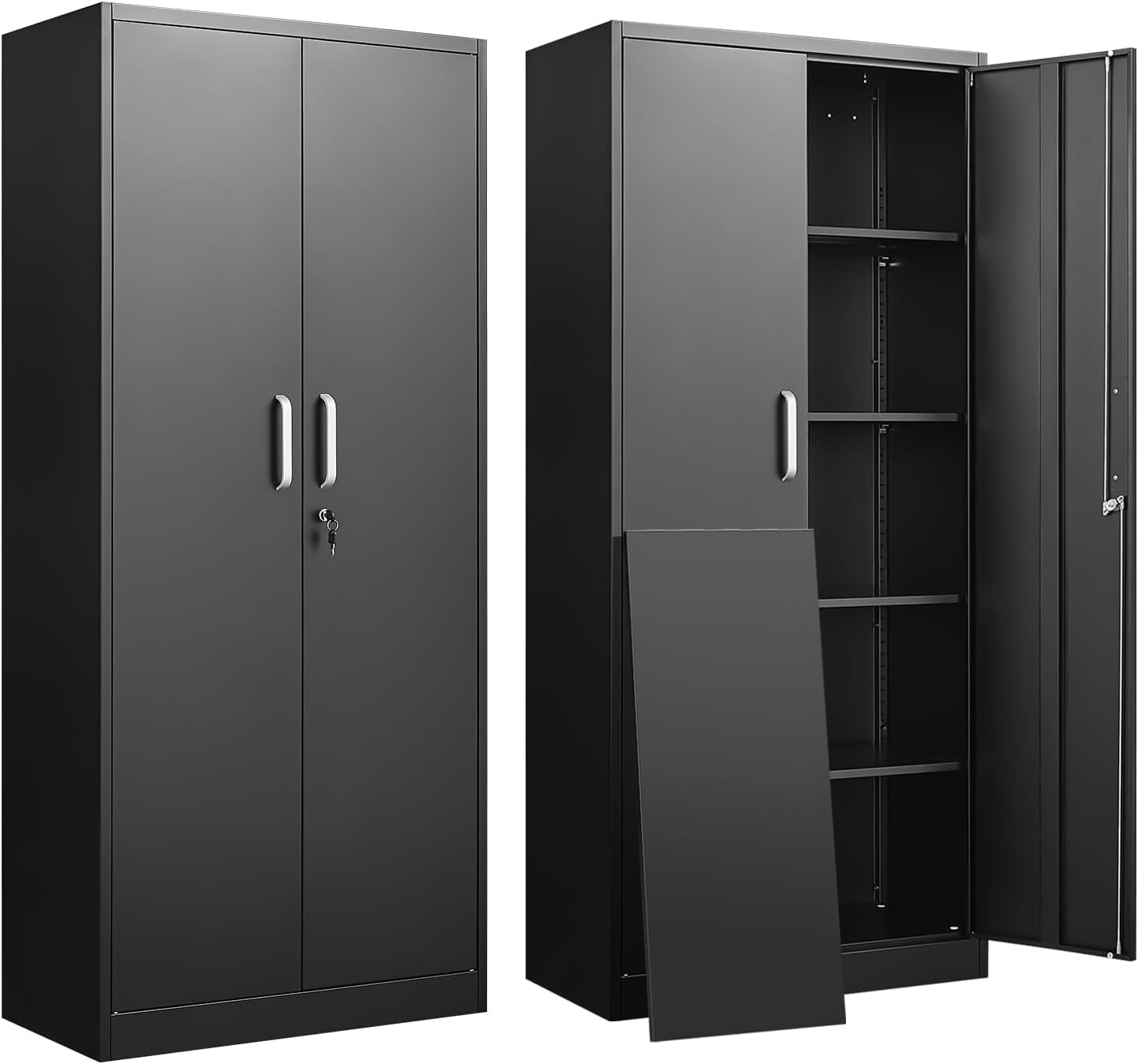 Kitchen Appliances Cabinet - خزانة تخزين معدنية بأرفف قابلة للتعديل،