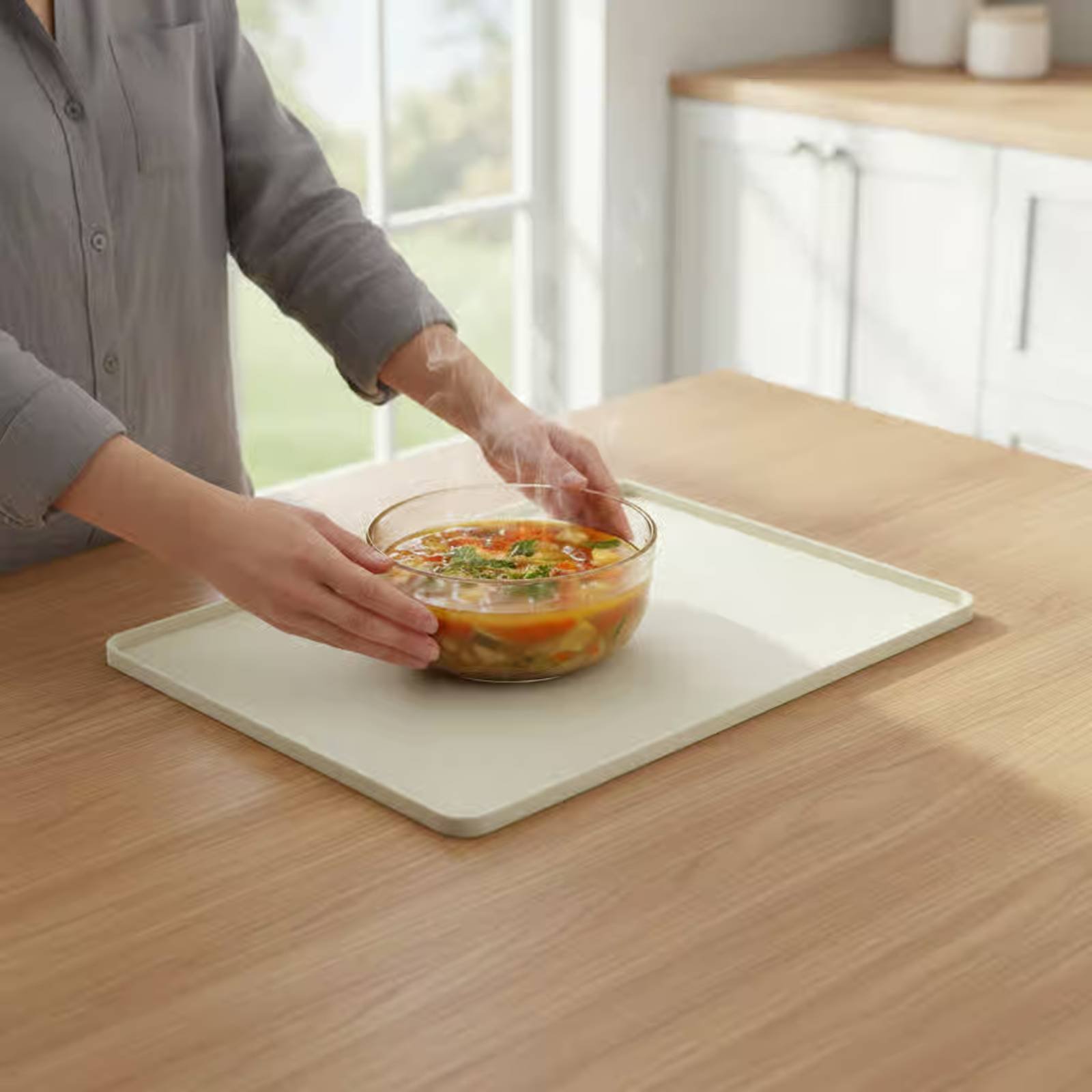 Kitchen Appliances Are - حصيرة سيليكون مرنة لحماية سطح الميكروويف،