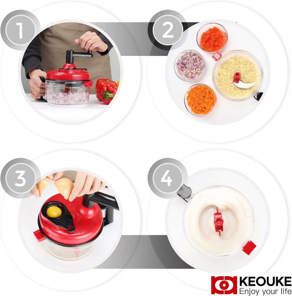 مفرمة طعام يدوية - محضرة طعام  - مراجعة Food Processor Large وسعره