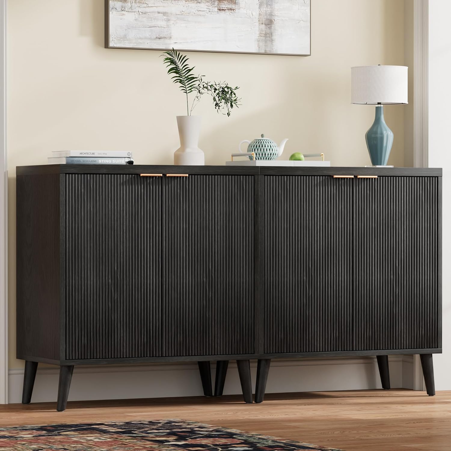 خزانة بوفيه مخددة حديثة مع مسا - مراجعة Kitchen Appliances Cabinet وسعره