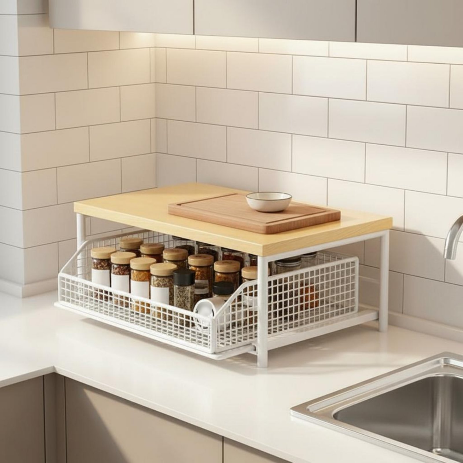 رف مطبخ من طبقتين لتوفير المسا - مراجعة Kitchen Appliances Are وسعره