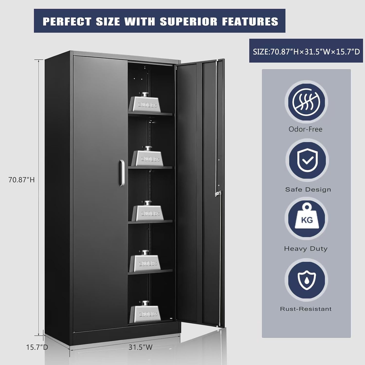 خزانة تخزين معدنية بأرفف قابلة - مراجعة Kitchen Appliances Cabinet وسعره