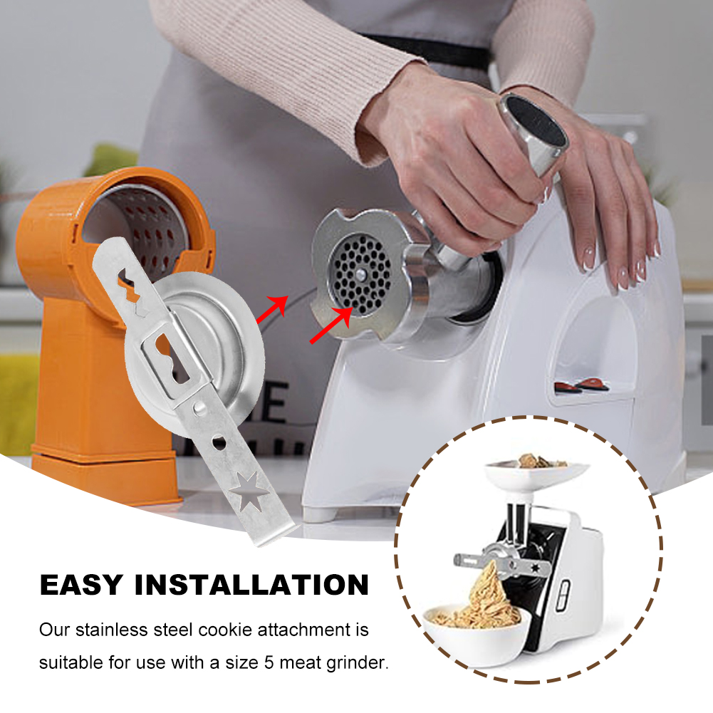 قطعتان من ملحق صنع البسكويت بـ - مراجعة Meat Grinder Attachment وسعره